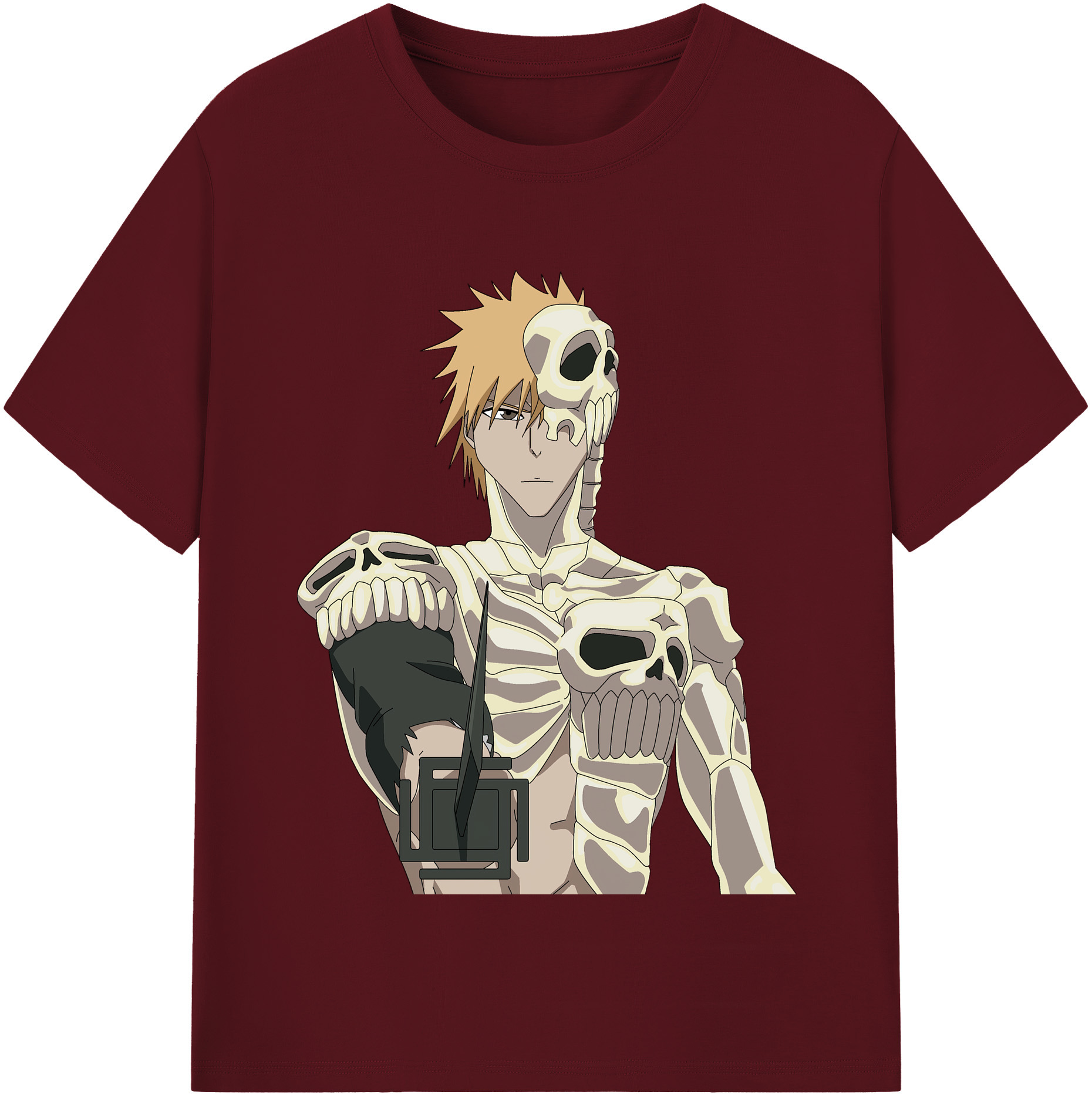 （画像用） ブリーチ 黒崎一護（くろさき いちご）BLEACH Kurosaki Ichigo 綿100％半袖Tシャツ（フロントプリント）